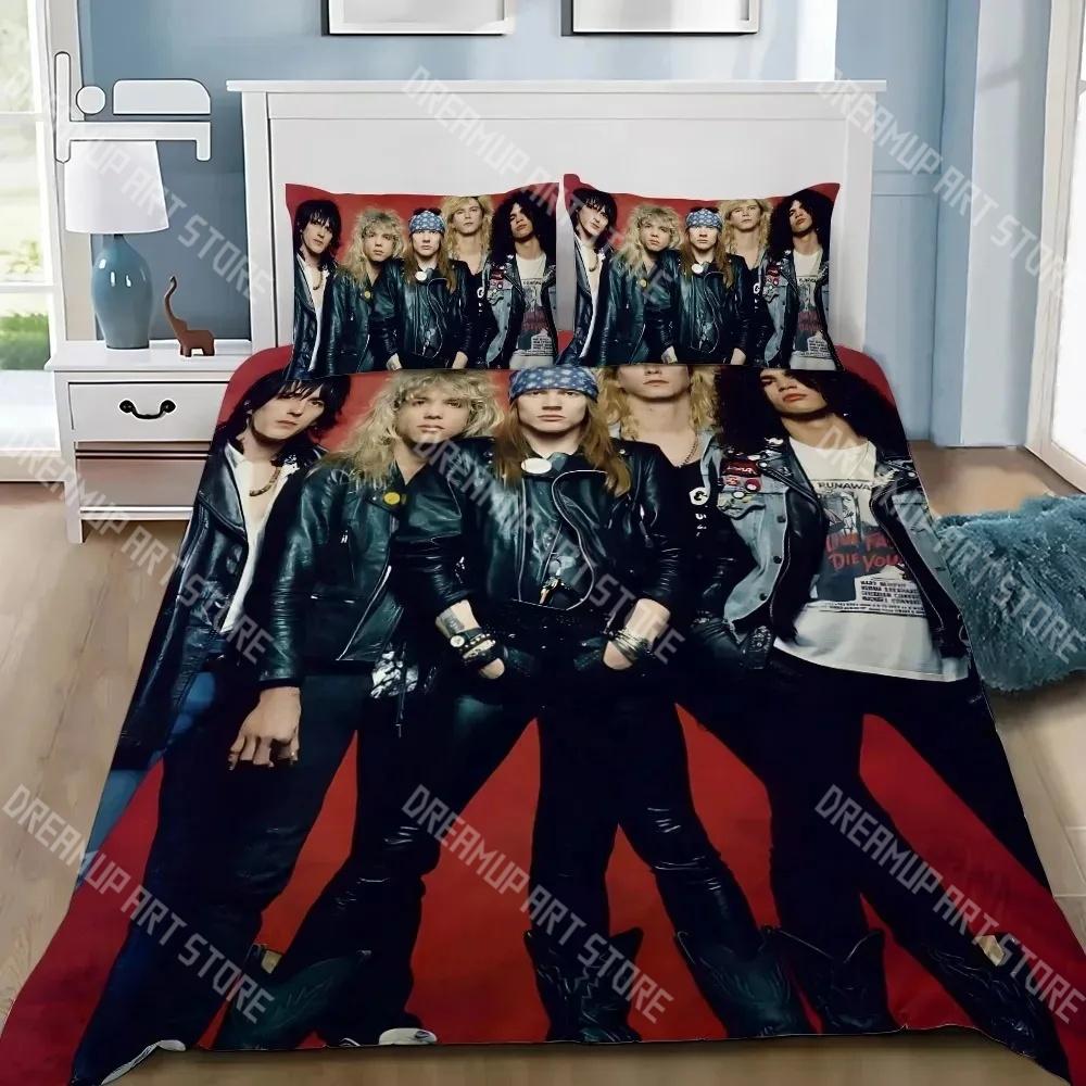 Fashion Band G-Guns N R-Roses Bedding Set Single Twin Full Queen King Size Bed Set Kids Bedroom Duvetcover Sets Bed Sheet Set