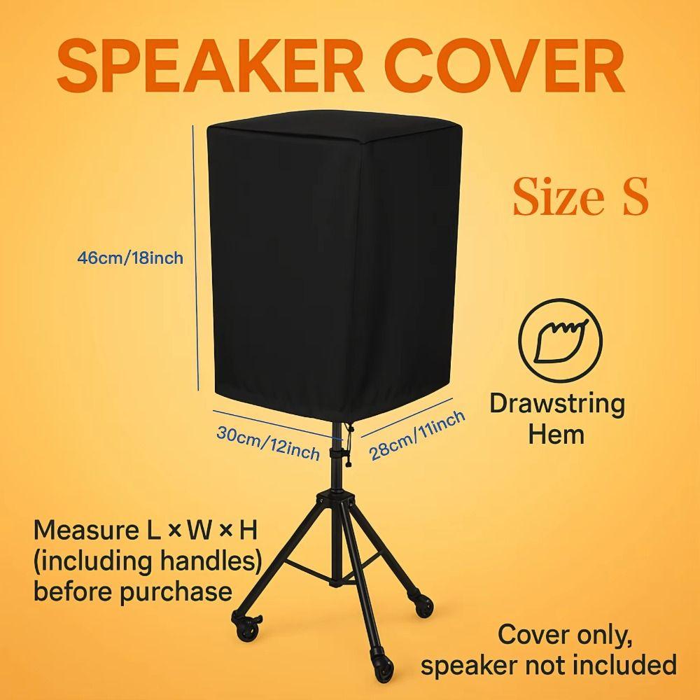 1 Pieza Cubierta Protectora de Polvo Negra para Altavoz para Altavoz Activo Equipo de Altavoz Vertical