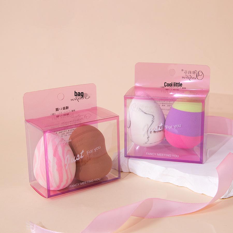 

Makeup Sponge Gourd & Water Drop Puff Set - Wet & Dry Dual-Use with Packaging Box