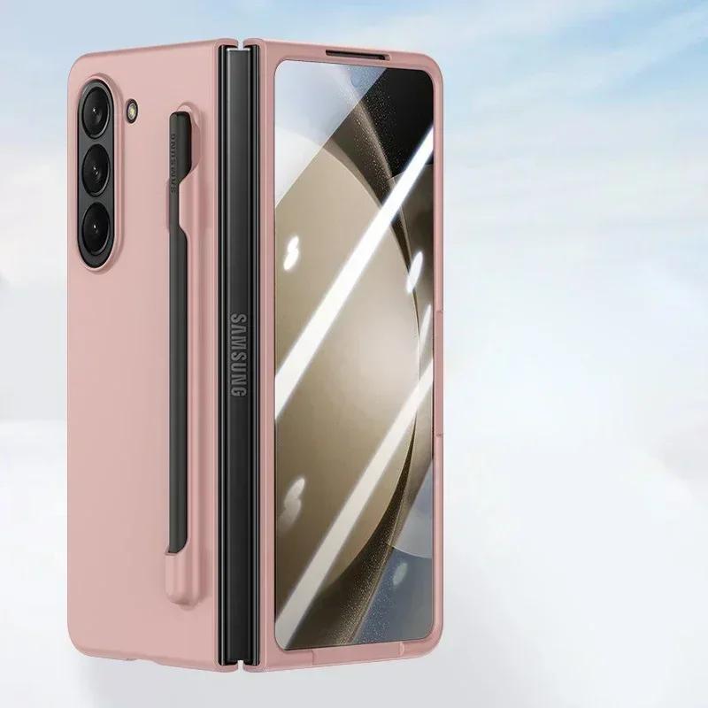 NUOVO per Samsung Galaxy Z Fold 7 6 5 Custodie Premium con S Pen e Supporto per S Pen Colore Solido Protezione Schermo Integrata Copertura Opaca
