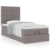 Maison Exclusive - Cadre de lit ottoman avec matelas taupe 80x200 cm tissu