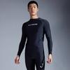 Li Ning Swimming Series Letter Round Neck Pullover Long Sleeve Swimsuit Men swimsuit Black ASLT085-1