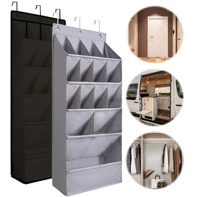 Over-the-Door Shoe Organizer Holds 12 Pairs Hanging Shoe Rack Shoe Organizer Door Hanger Door Shoe Storage Rack with Pockets