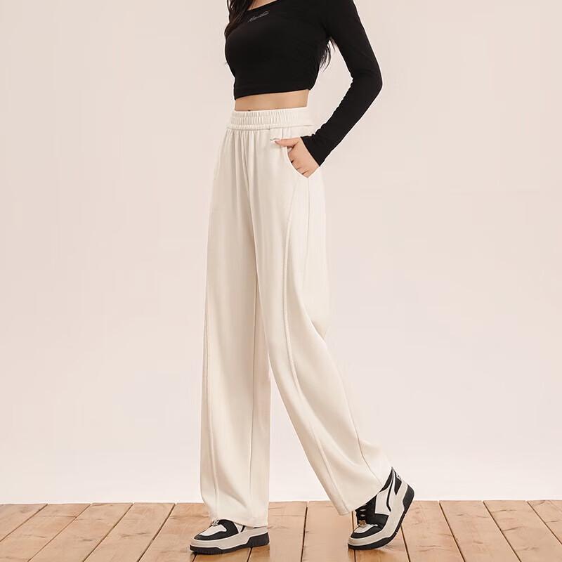 Langsha Women's High-Waist Wide-Leg Casual Sweatpants