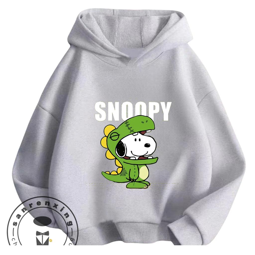 New Autumn Kawaii Hooded Sweatshirt Cute Cartoon Casual Street Style Kids Hoodie Snoopy Boys Girls
