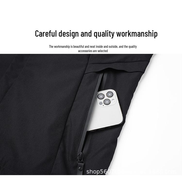 MK Letter Print Men's Casual Hooded Windbreaker: Trendy Spring/Autumn Jacket