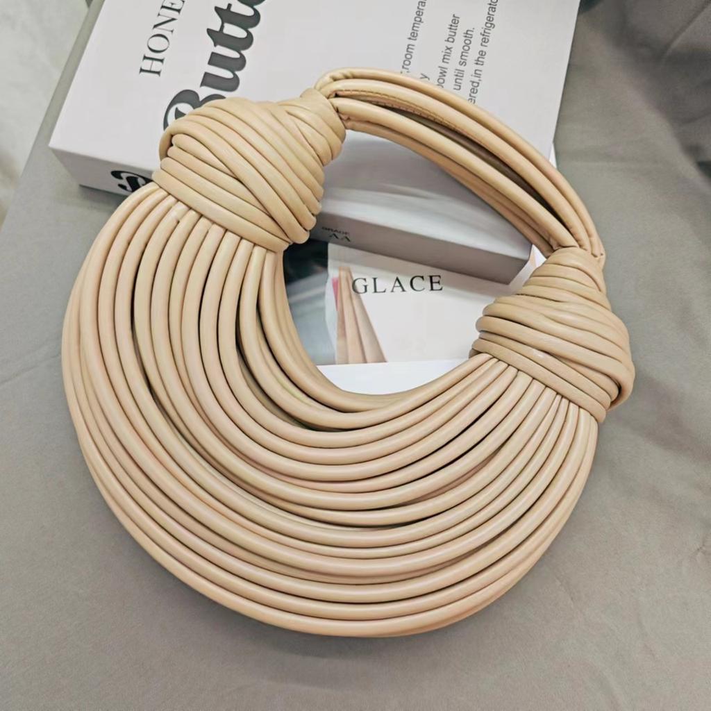 Fashion Handbag Bag Women'S High-End Niche Design Personalized Woven Noodle Bag Messenger Bag Women'S Tide