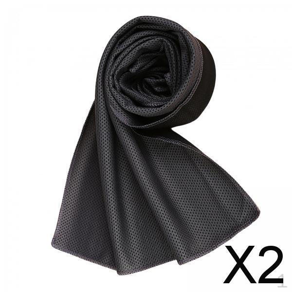 

2x Ледяное полотенце Пот Быстросохнущее Моментальное охлаждение Облегчение Впитывающее Прохладное