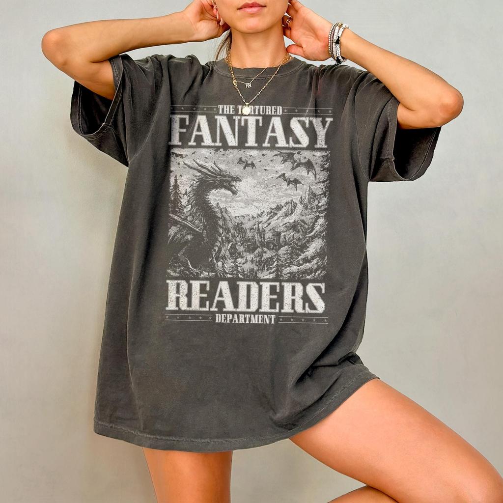 Dragon Reader Shirt, Bookish Comfort Colors T-Shirt, Fantasy Book Shirt, Book Inspired Reading Shirt, Booklover Tee, Book Tok Romantasy Gift