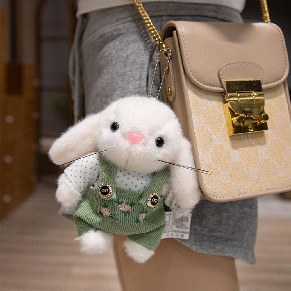 14CM Hot Teddy Gardener Cute Bunny Doll Plush Stuffed Toy Cloth Doll Pendant Girlfriend Birthday Gift Kawaii Dress Up Doll