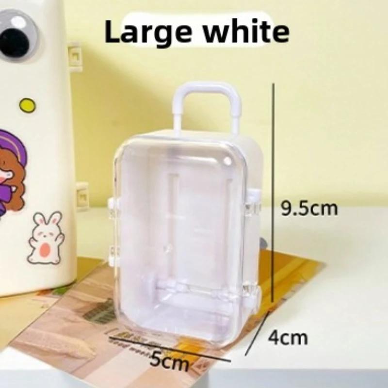 New Transparent Mini Suitcase Ultra Small Storage Box Minimalist Jewelry Desktop Organizer A Home Decoration Gift for Girlfriend