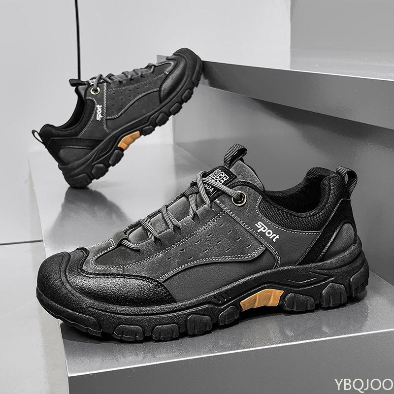 Fashion Leather Breathable Plus Size Men's Shoes New Anti Slip and Wear-resistant Sports Running Vulcanized Casual Single Shoes Sneakers