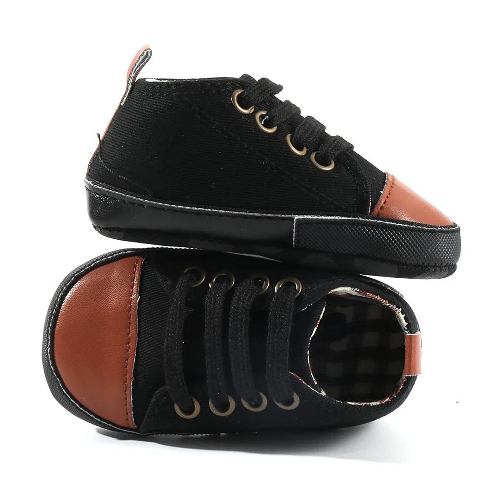 Print Star Sports Baby Canvas Classic Sneakers Newborn Baby Boys Girls First Walkers Shoes Infant Toddler Anti-slip Baby Shoes