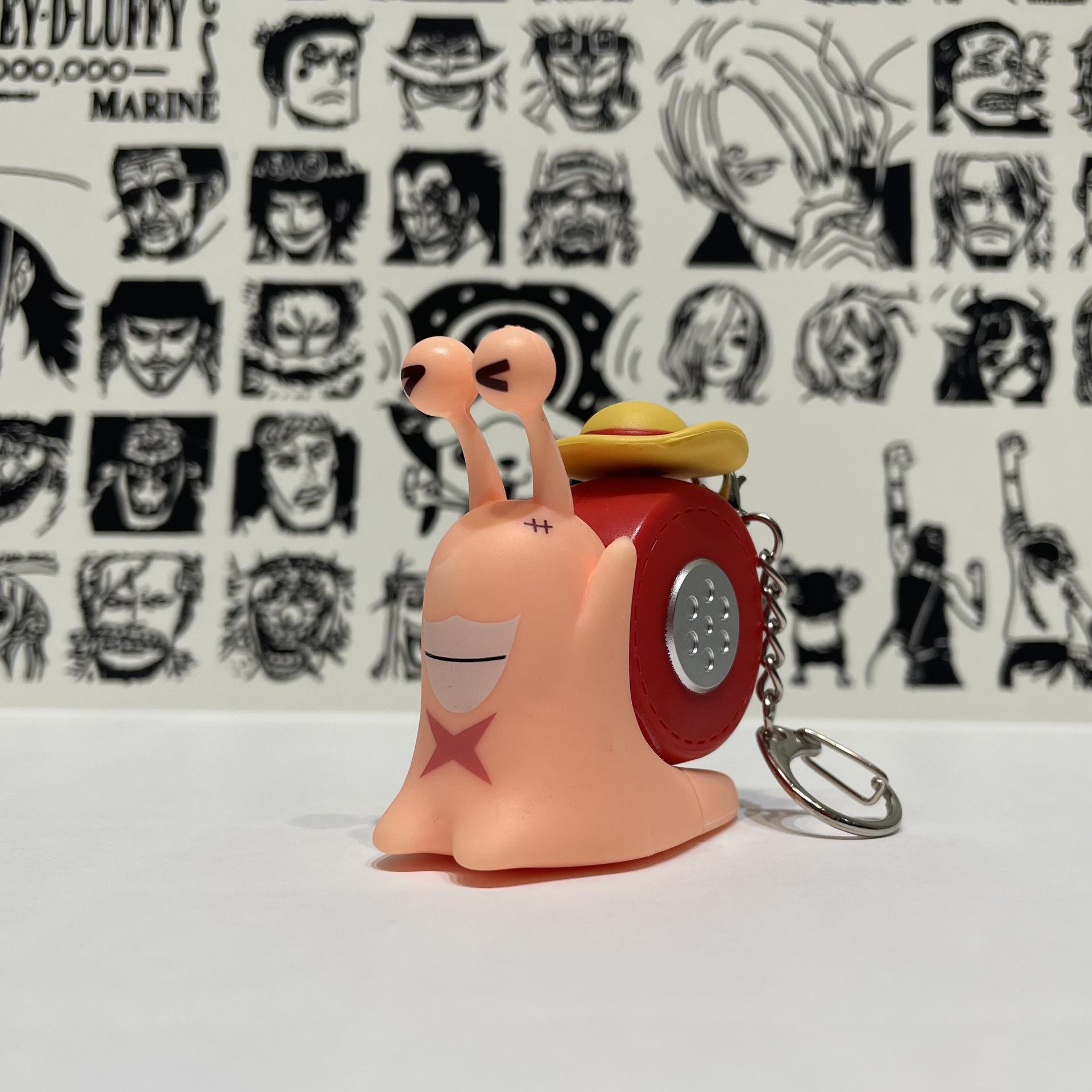 

1 шт. Аниме One Piece Ден Ден Муси Модель Мультяшный Луффи Сабо Эйс Форма улитки Телефон Может записывать звук Игрушки Подарки для фанатов