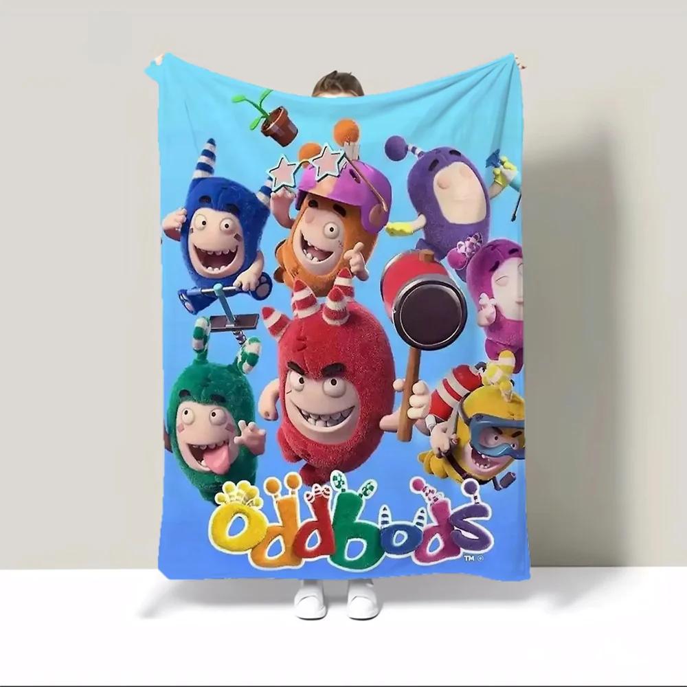 

Oddbods Throws Blankets for Sofa Luxury Throw Blanket King Size Fleece Blanket Large Knitted Plaid Fluffy Soft Blankets Knee Nap 75x90cm