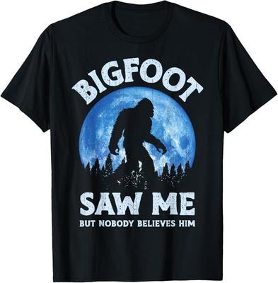Neuer Bigfoot hat mich gesehen, aber niemand glaubt ihm Lustiges Sasquatch Retro T-Shirt