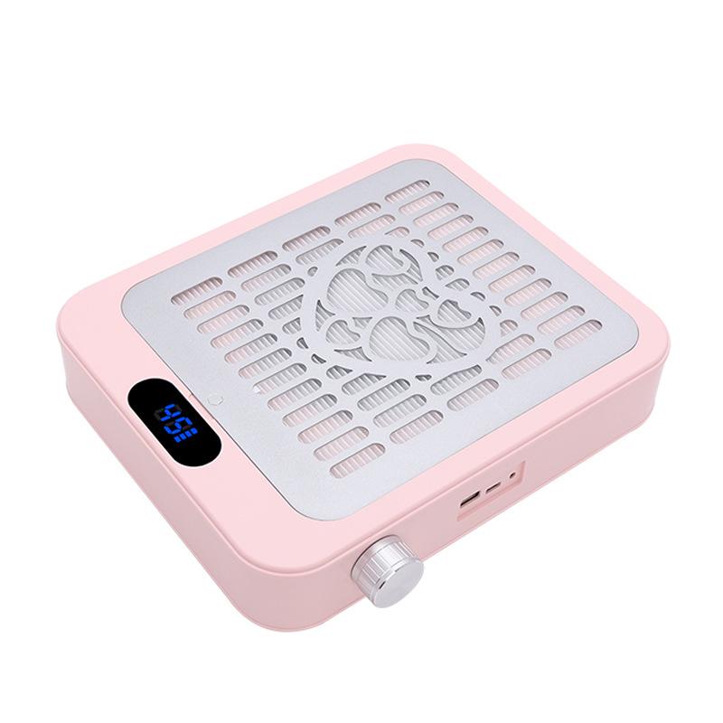 Turbo Brushless Rechargeable Nail Dust Collector - High Power & Low Noise розовый