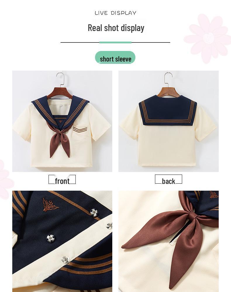 Huang Sanben Tea Feather Zhong JK Uniform - Sailor Suit, School Supply, Skirt (Genuine)