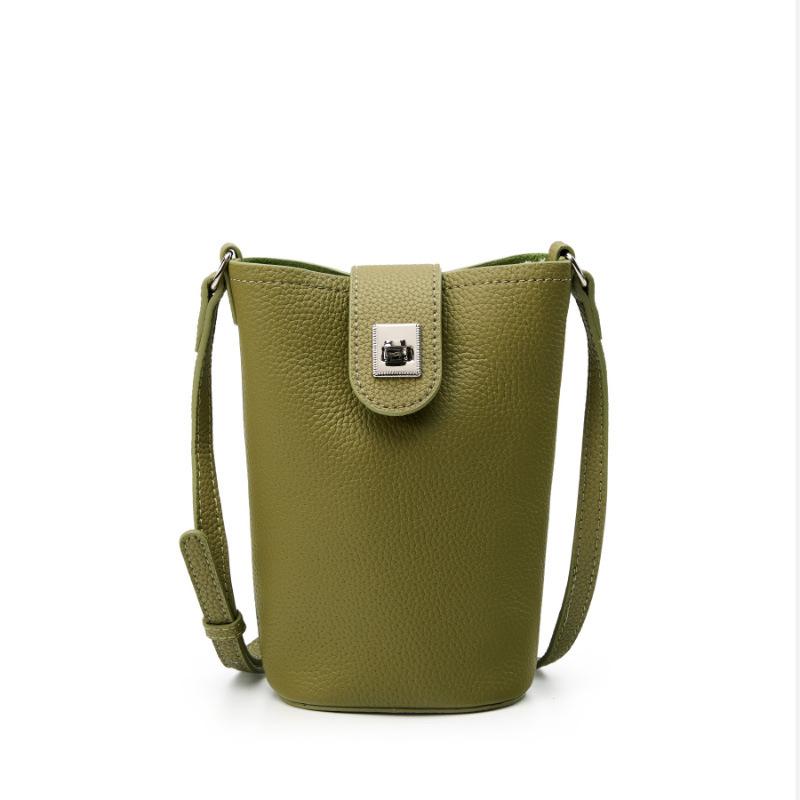 

Кожаная универсальная сумка через плечо из коровьей кожи, мини-сумка для мобильного телефона, повседневная сумка через плечо зелёный