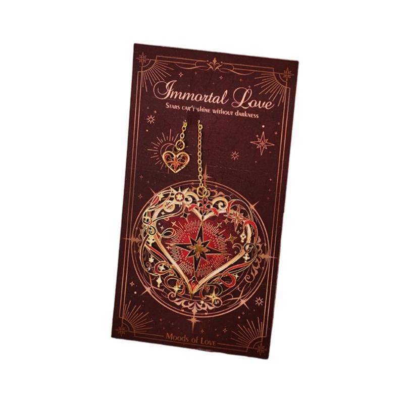 Delicate Styles Bookmarks with Pendant for Male and Female Book Lover Reading Birthday Gift Metal Elegent Bookmarks