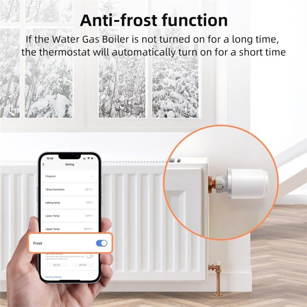 For Zigbee For Tuya Smart Thermostatic Radiator Valve with Custom Weekly Programmable Scheduling and Remote Control