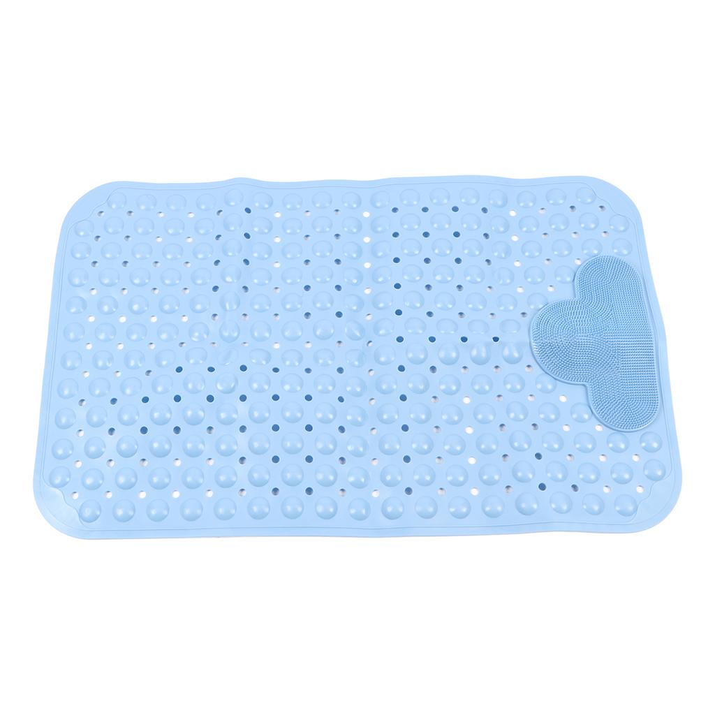 Bath Mat Non Slip Bathtub Mat PVC Thickened Shower Mat with Strong Suction Cup for Bathroom Floor Blue