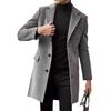 European Men's Mid-Length Wool Coat: Upgraded British Style for Autumn/Winter