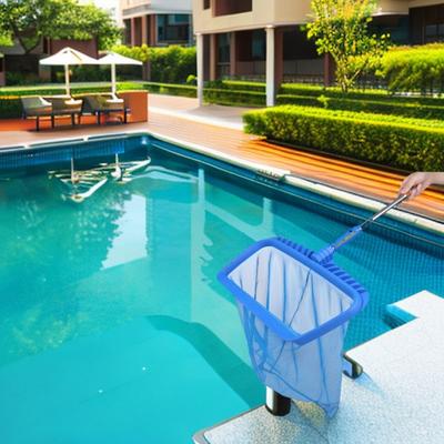 Pool Skimmers Net with Rod Swimming Pool Leaf Cleaning Net Fine Mesh Skimmers for Cleaning Pool Pond Fountains Tubs