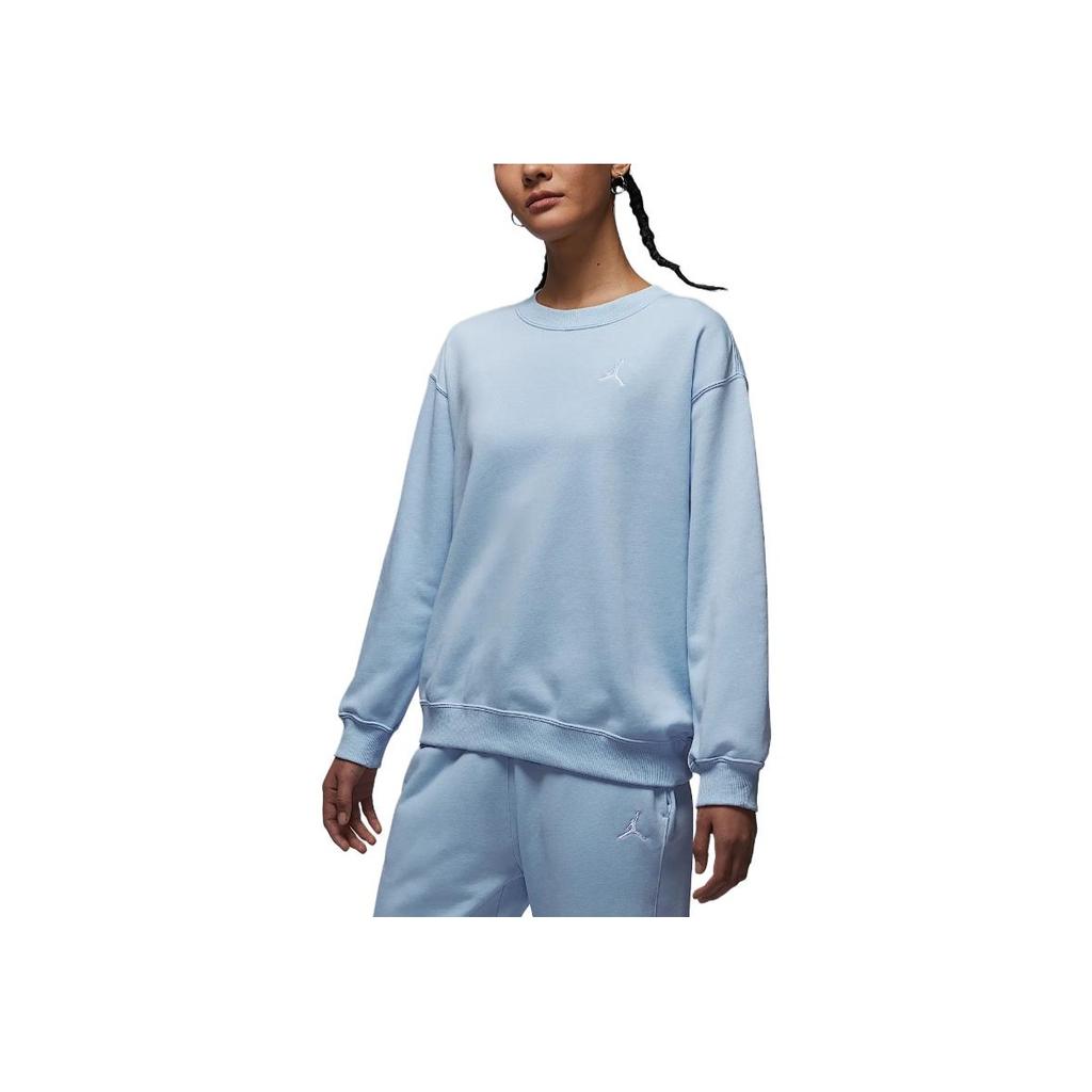 New Jordan Brooklyn FleeceJumpman Sweatshirt Women's Hydrogen Blue/White HJ1354-407