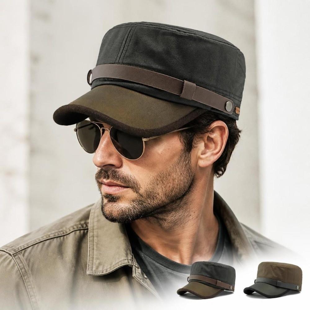 Durable Flat Cap Waterproof Flat Top Hat Classic Cotton Baseball Cap Four Seasons