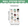 Cute cartoon window decoration window sticker self-adhesive Christmas snowman emoji wall sticker