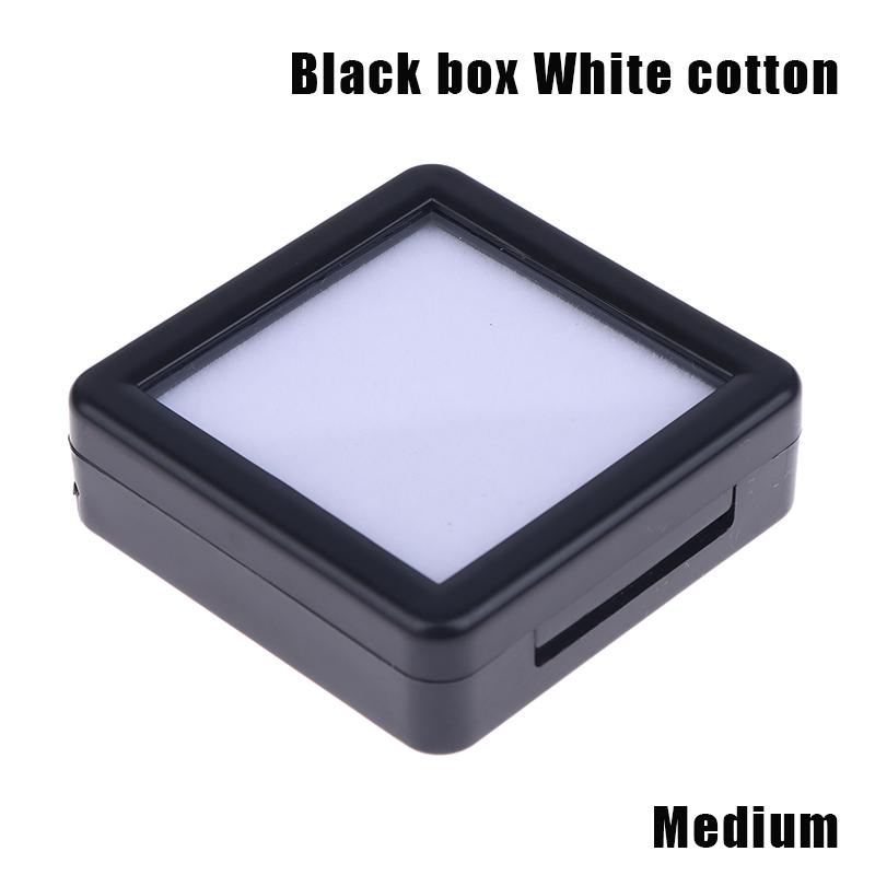 Przezroczysty Pudełko do Przechowywania Klejnotów z Szklanym Blatem - Witryna na Biżuterię z Bezpiecznym Pokrywką, Organizer na Luźne Diamenty, Kamienie Szlachetne i Zawieszki