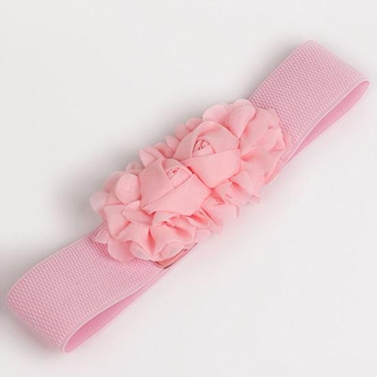 Belt Elastic Double-flower Fabric Wide Elastic Waist Belt for Party