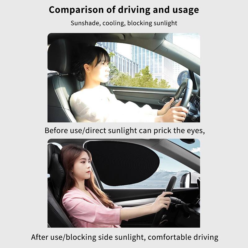 Seametal Car Side Window Sunshade Protection Foldable Auto Sun Shade Cover Front Rear Side Window Shield Car Sun Uv Blocking