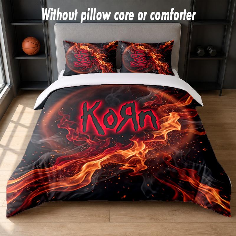 Korn Design Bed Bedding Set 1 Duvet Cover + 2 Pillowcases Soft Breathable Household Bed Linens