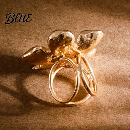 Elegant Scarf Holder Buckle Shirt Ring Clip Slide-on Flower Sun
