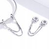 Charms Chain 925 Security Double Cubic Zirconia Beads Crystal