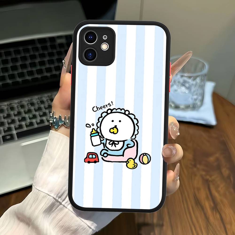 Popular Cute J-Joke B-Bear For IPhone 15 16 Pro Max 11 12 13 14 XS XR X Plus 16E Matte Translucent Phone Cover