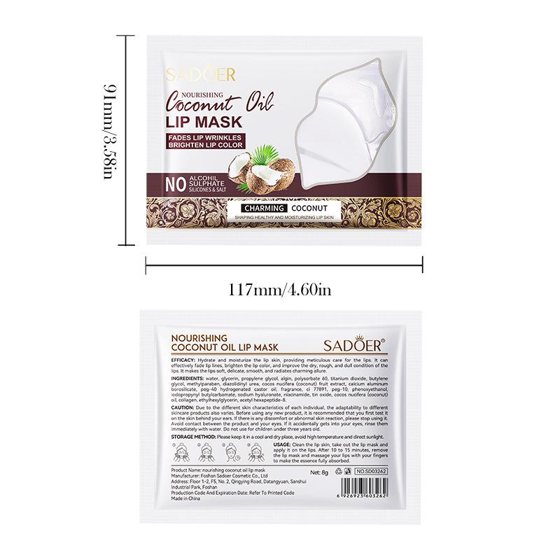 3PCS Nourishing Coconut Oil Lip Mask 8g Autumn and Winter Anti-Dry and Cracked Hydrating Moisturizing Lipstick Skin Care Products