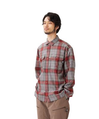 Snow Peak Camisa Tasman Lã Merino Tops Camisa Manga Longa VERMELHO CH L EP-SH-26SU003 Masculino Feminino