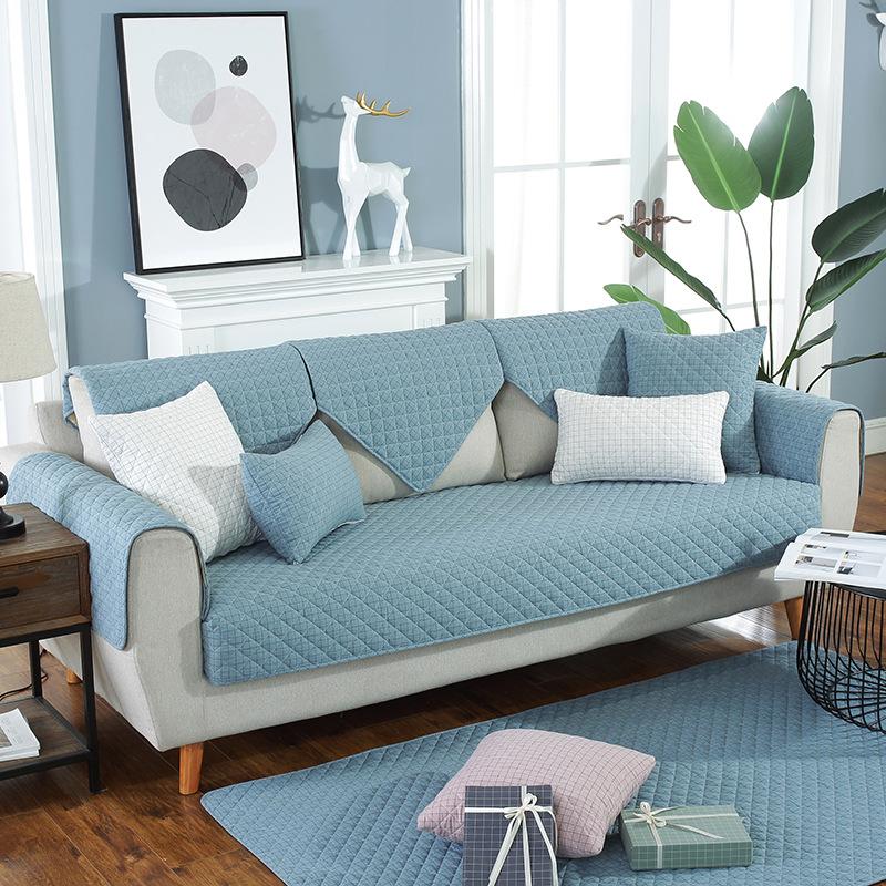 

Хлопковый чехол для дивана, чехол для полотенец, скандинавский клетчатый диван, Нескользящий чехол для дивана, угловое полотенце, диванные коврики для гостиной, 1 шт. cushion cover 45x45