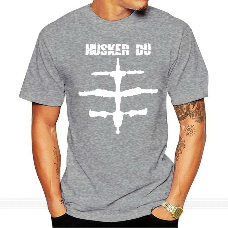 

NEW HUSKER DU EVERYTHING FALLS APART WHITE BLACK MENS SHIRT USA male brand teeshirt men summer cotton t shirt 4XL
