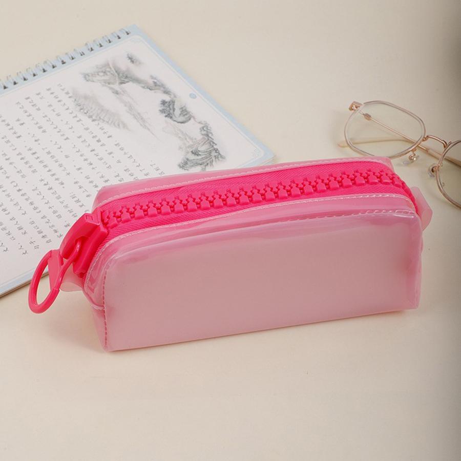 

Large Capacity Zipper Transparent Pencil Case Stationery Box High Appearance Large Capacity Pencil Bag Clear Stationery Holder