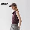 Only Women's Zipper Collar Sleeveless Knit Crop Top