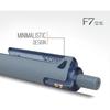 FLAIR Zoox F7 0.7mm Retractable Roller Gel Pen | Minimalistic Design Rubberised Body For Better Grip | Waterproof Ink Fo