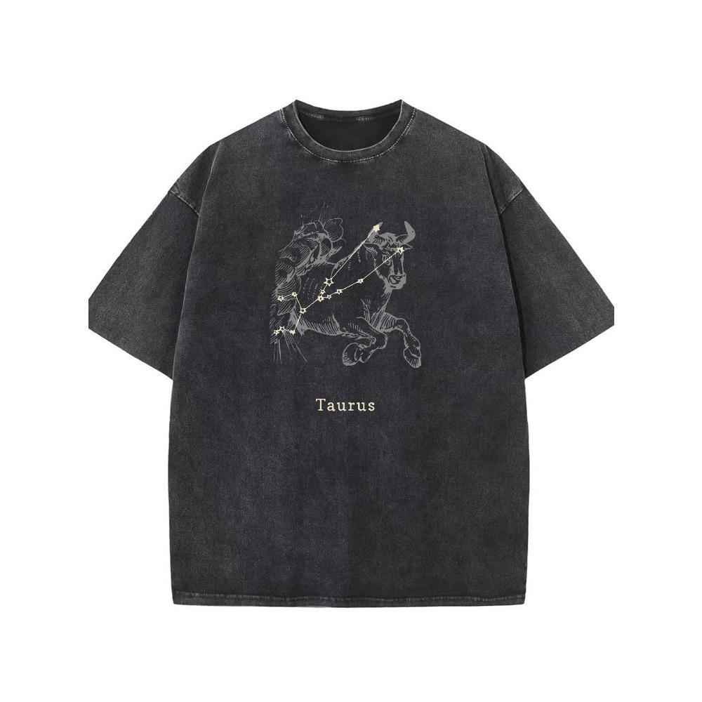 

Taurus Vintage Washed Graphic Short Sleeve T-Shirt S