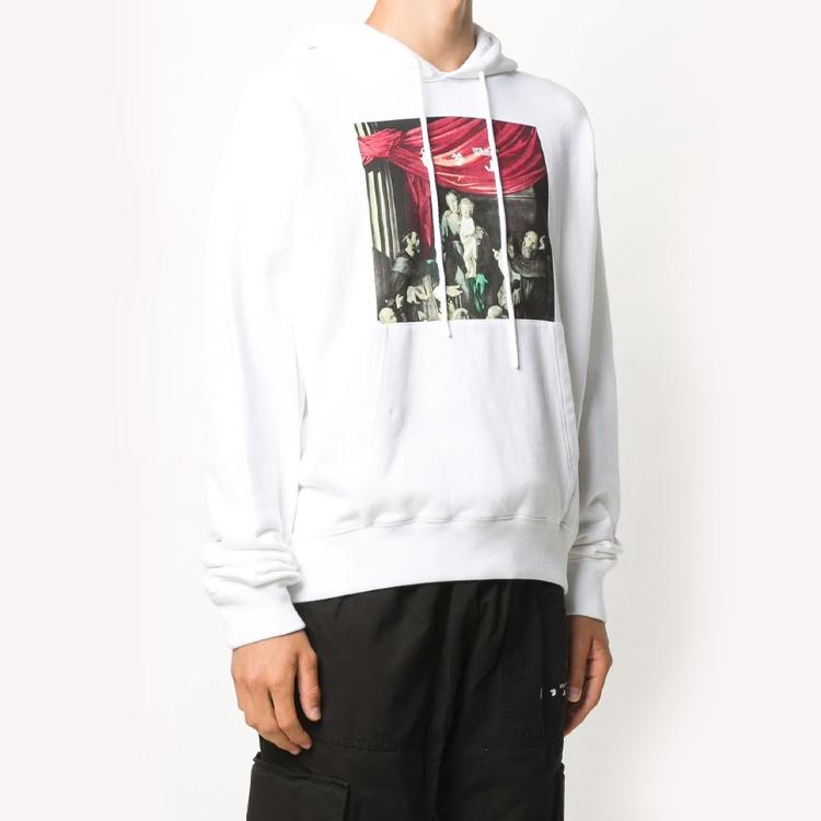 Off-White Caravaggio Painting Hoodie White Men Streetwear OMBB037E20FLE0030110