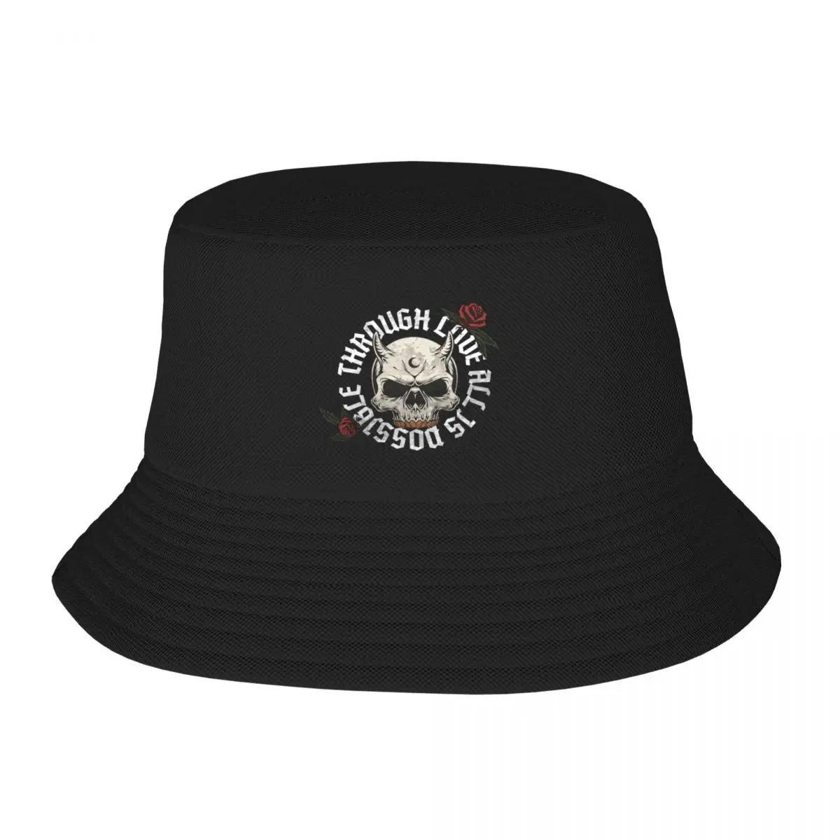 New Through Love All Is Possible Pack Of Devils Bucket Hat Sunhat New Hat Unisex Hat Womens