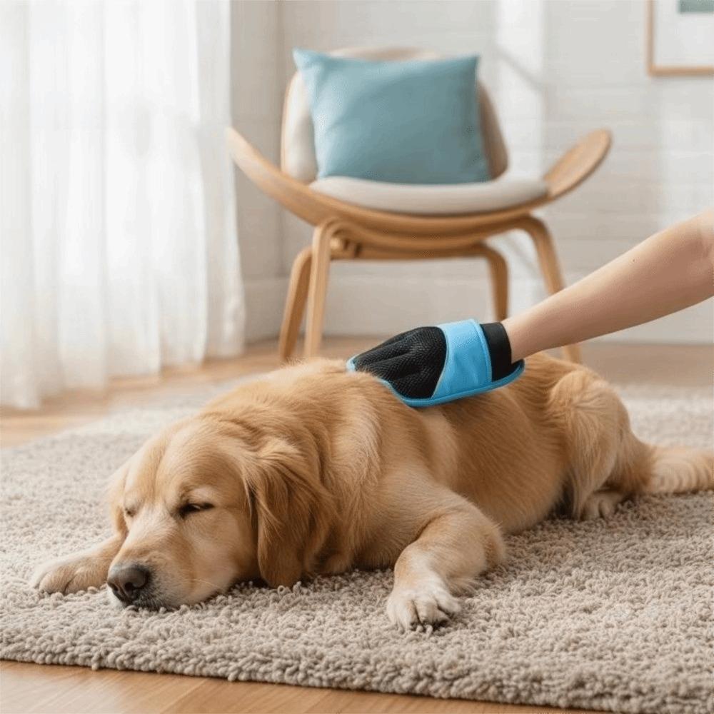Double Sided Available Electrostatic Pet Grooming Glove  Daily Pet Combing Care