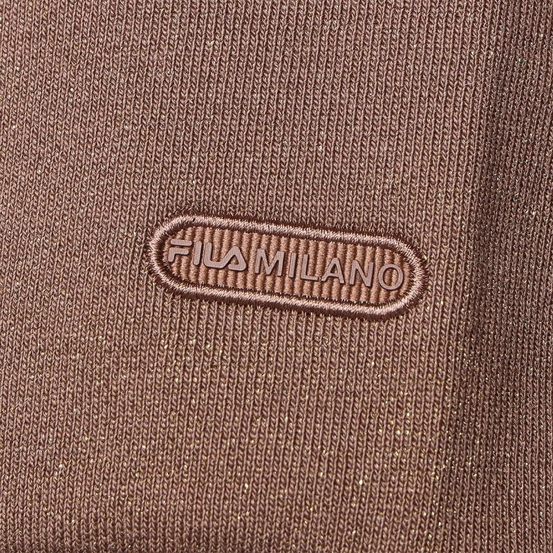 FILA Milano Series Fashion Trend Retro Sports Style Letter Print Loose Hoodie Women hoodies Red F11W545202FPR